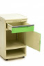 Тумба прикроватная МЕТ BLZ 026 пластиковая с выдвижным столиком, на колесах, цвет зеленый